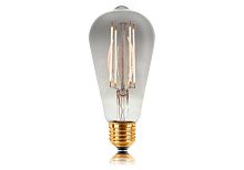 Лампа светодиодная филаментная Ретро Sun Lumen Vintage ST64 Е27 220В 4Вт 2200K дымчатая картинка 